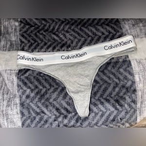 Calvin Klein Heather Grey Thong Wide Band Size tag removed but is a Size Small